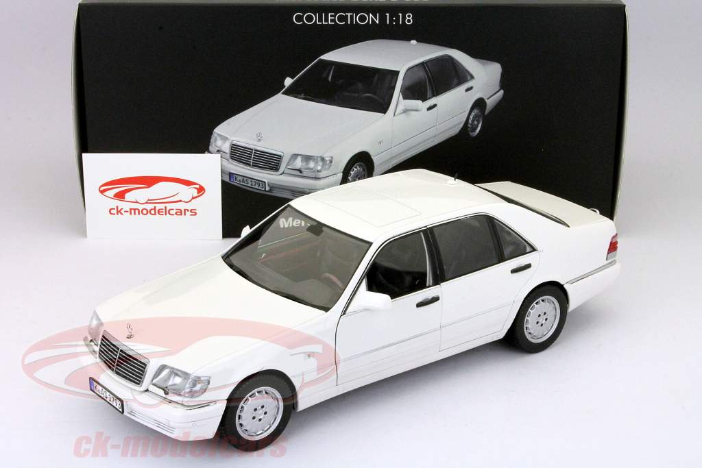 Norev 1:18 メルセデスベンツS600（140シリーズ）1997白分モデル