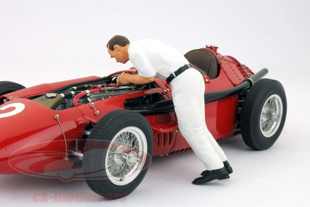 mécanicien avec blanc coverall changement la étincelle 1:18 Figutec figures
