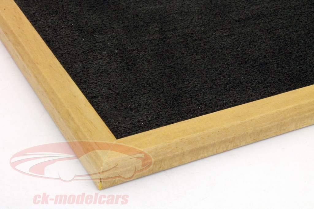 helmet display case with a wooden base light oak / black scale 1:2