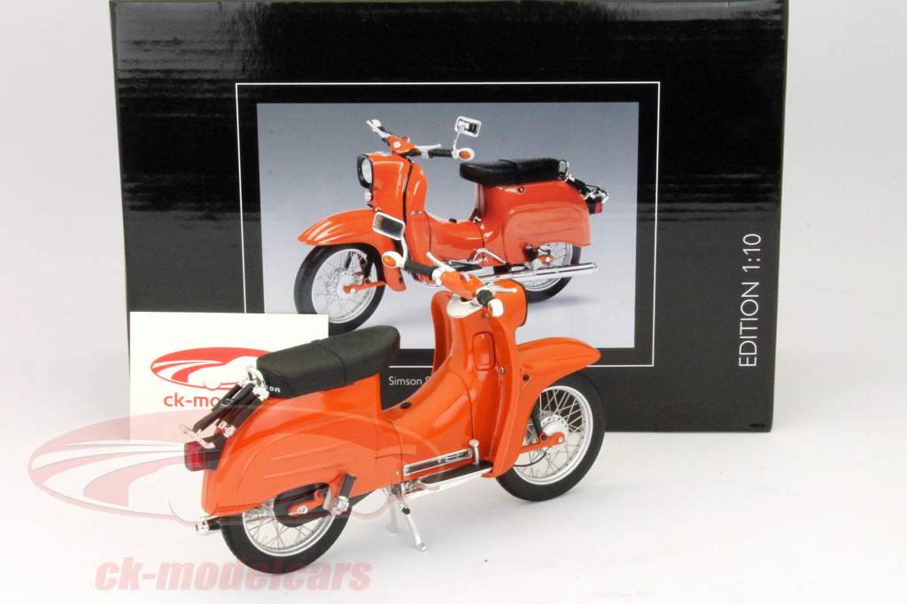 Simson Schwalbe KR51 / 1 rød - appelsin 1:10 Schuco
