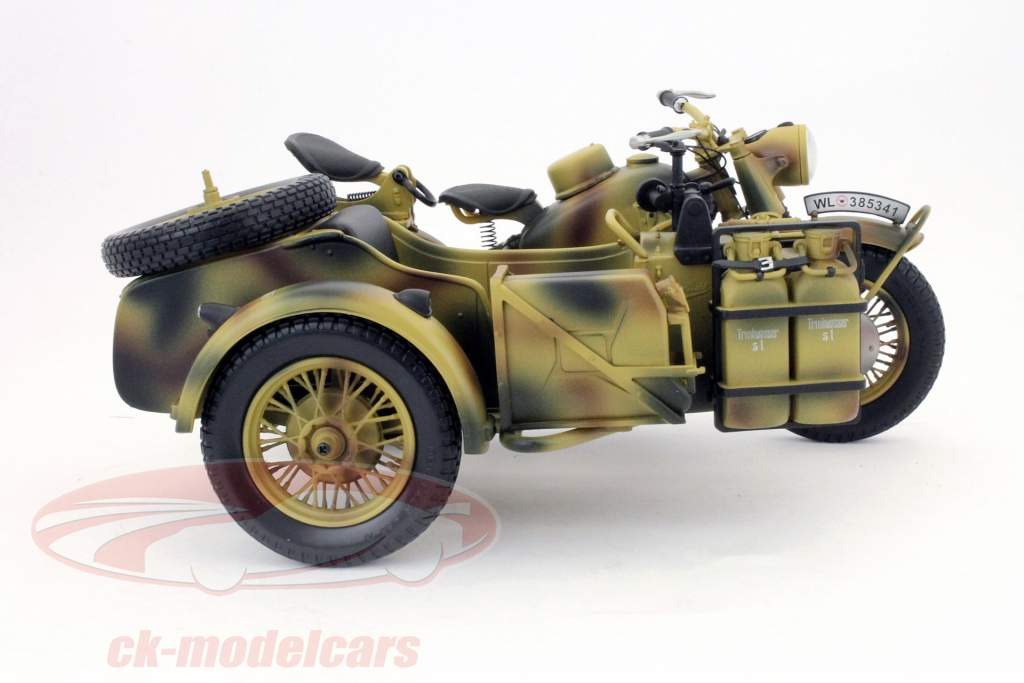 BMW R75 with sidecar Wehrmachtsgespann camouflage 1:10 Schuco