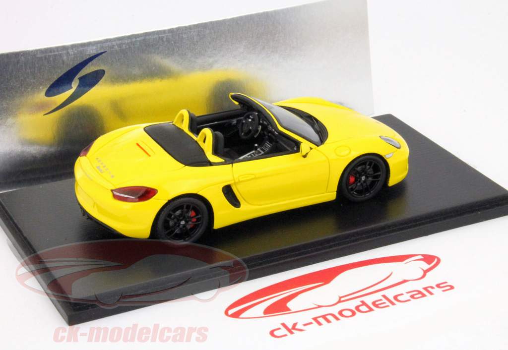 Année 2012 jaune Spark 1:43 Porsche 981 Boxster