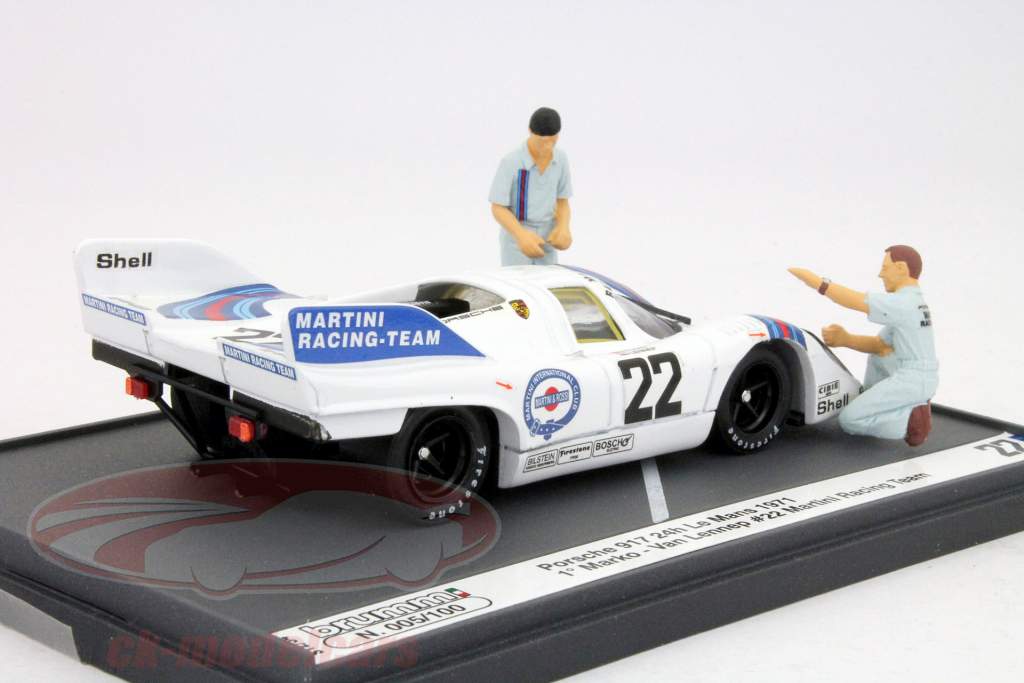 马天尼赛车保时捷917K第22优胜者24小时勒芒1971 1:43 Brumm平面