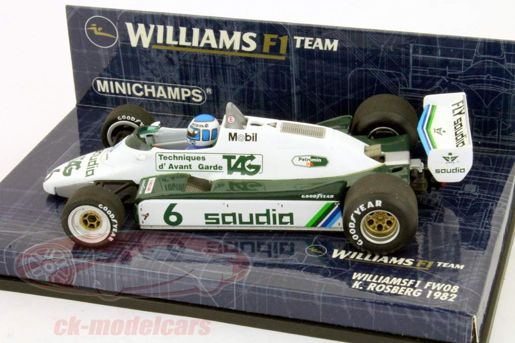 K. Rosberg Williams FW08 F1 Formula 1 1982 1:43 Minichamps