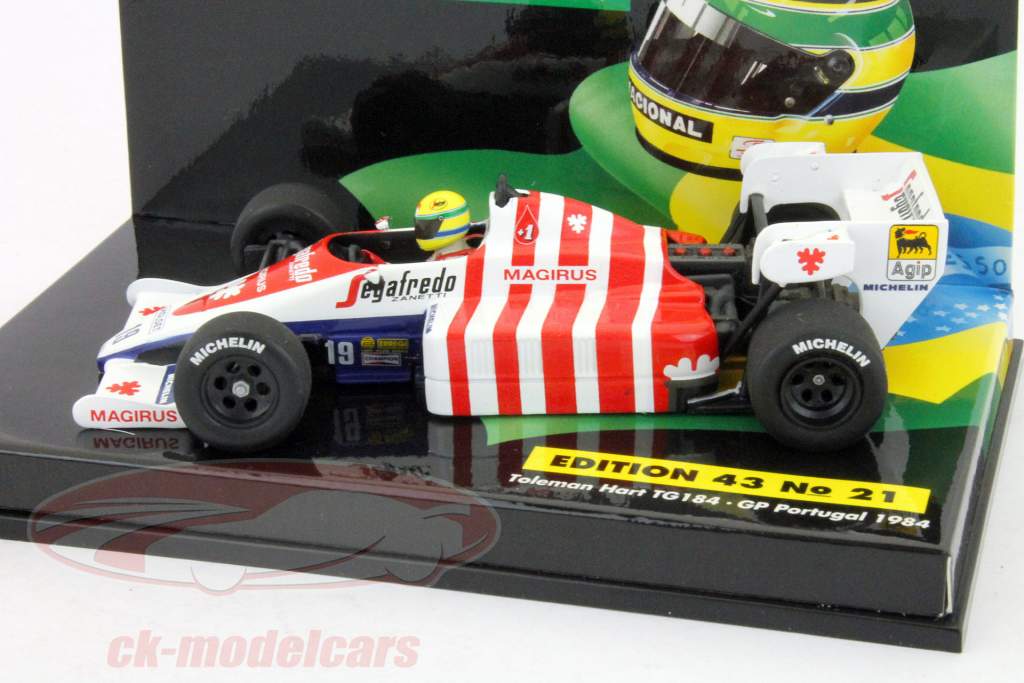 Minichamps 1:43 Ayrton Senna Toleman TG184 Hart portoghese