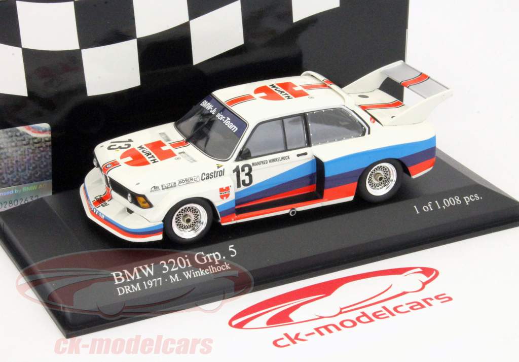 BMW 320i 5 Grp #13 Manfred Winkelhock DRM 1977 1:43 Minichamps