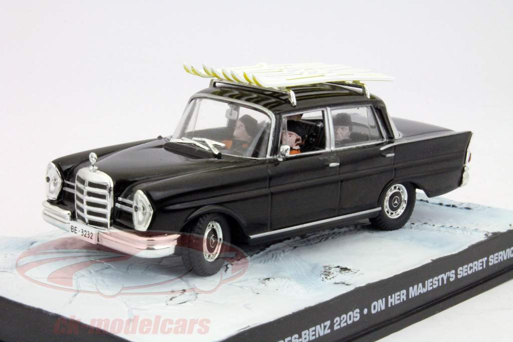 Mercedes Benz 220S Car James filme de James Bond On Her Majesty 1:43 Ixo