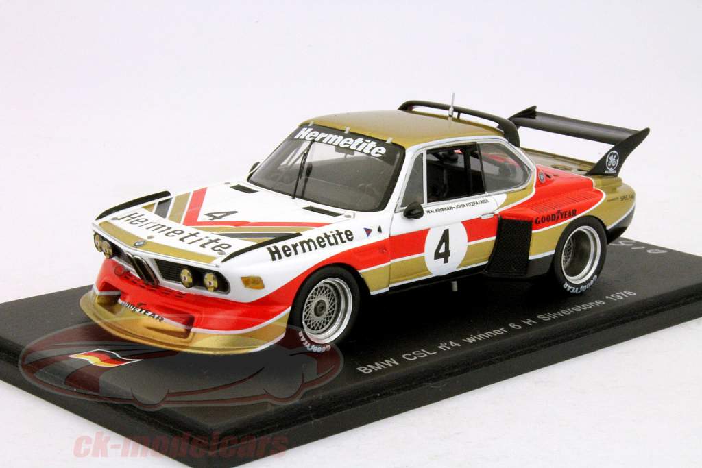 宝马CSL＃4获胜银石赛道6小时1976年菲茨帕特里克，沃金肖1:43星火
