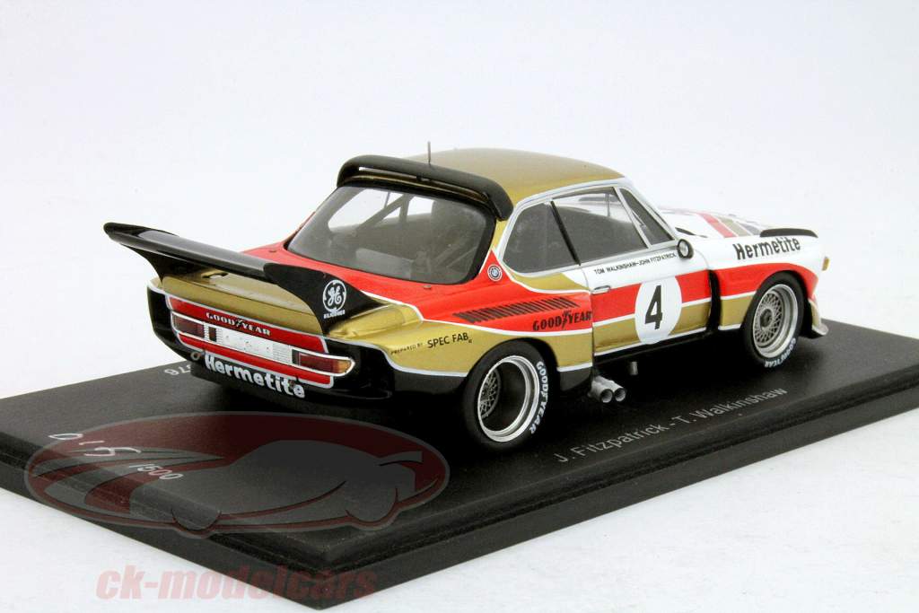 宝马CSL＃4获胜银石赛道6小时1976年菲茨帕特里克，沃金肖1:43星火