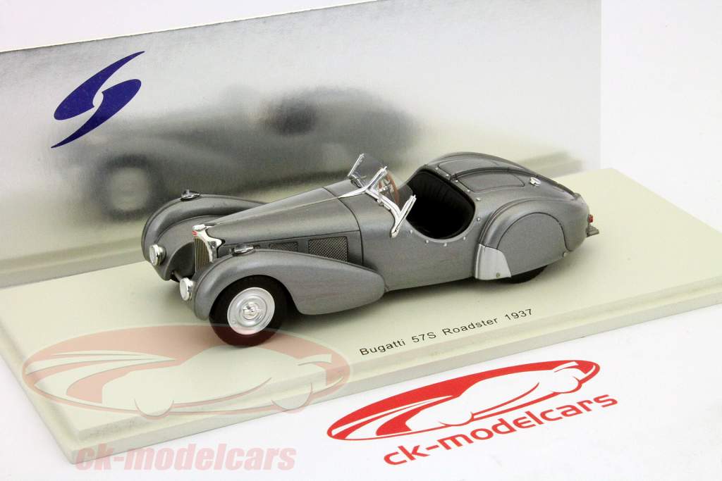 Bugattti 57S跑车1937年银/灰色1:43星火