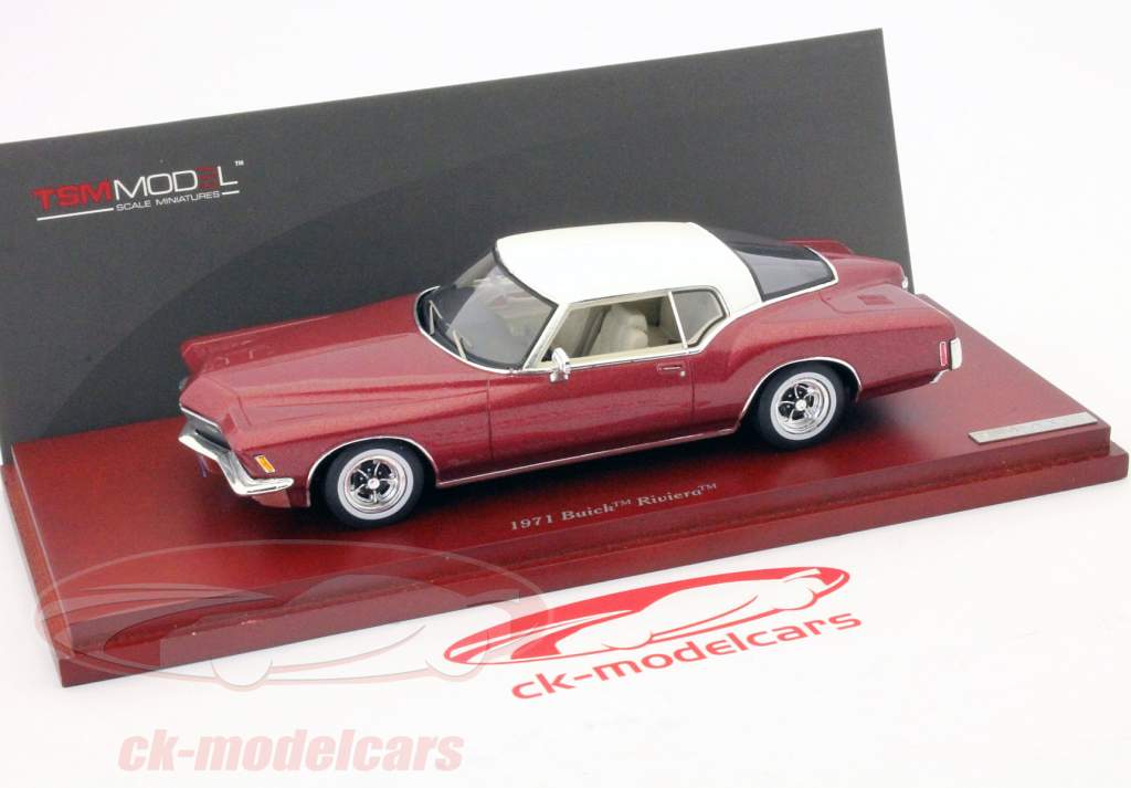 Buick Riviera Ano 1971 vermelho 1:43 TrueScale