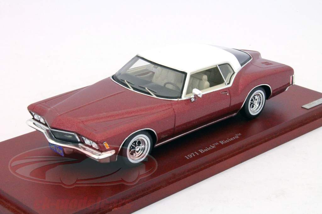 Buick Riviera Ano 1971 vermelho 1:43 TrueScale