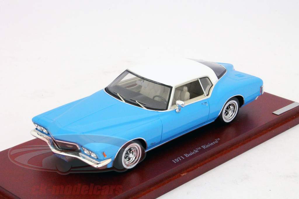True Scale 1:43 Buick Riviera year 1971 blue TSM114333 model