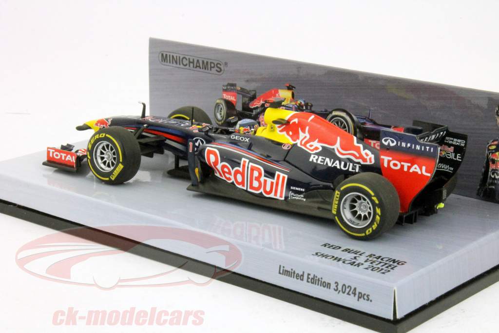 Minichamps 1:43 S. Vettel Red Bull Renault RB8 Showcar