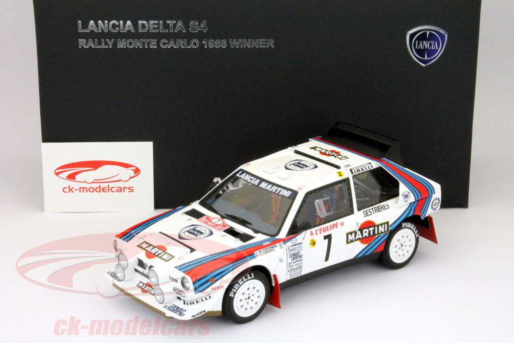 Lancia Delta S4 (#7) 1986 モンテカルロWinner AUTOart 1:18 Scale Lancia S4 Monte Carlo Winner 1986
