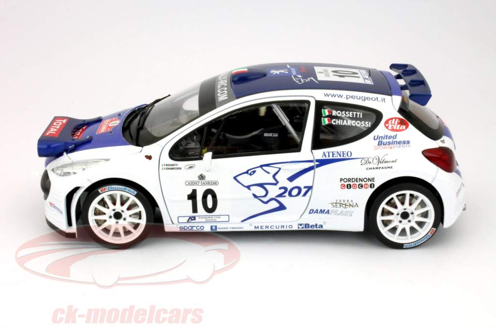 Peugeot 207 S2000 #10 Winnaar Rally San Remo 2007 1:18 SunStar