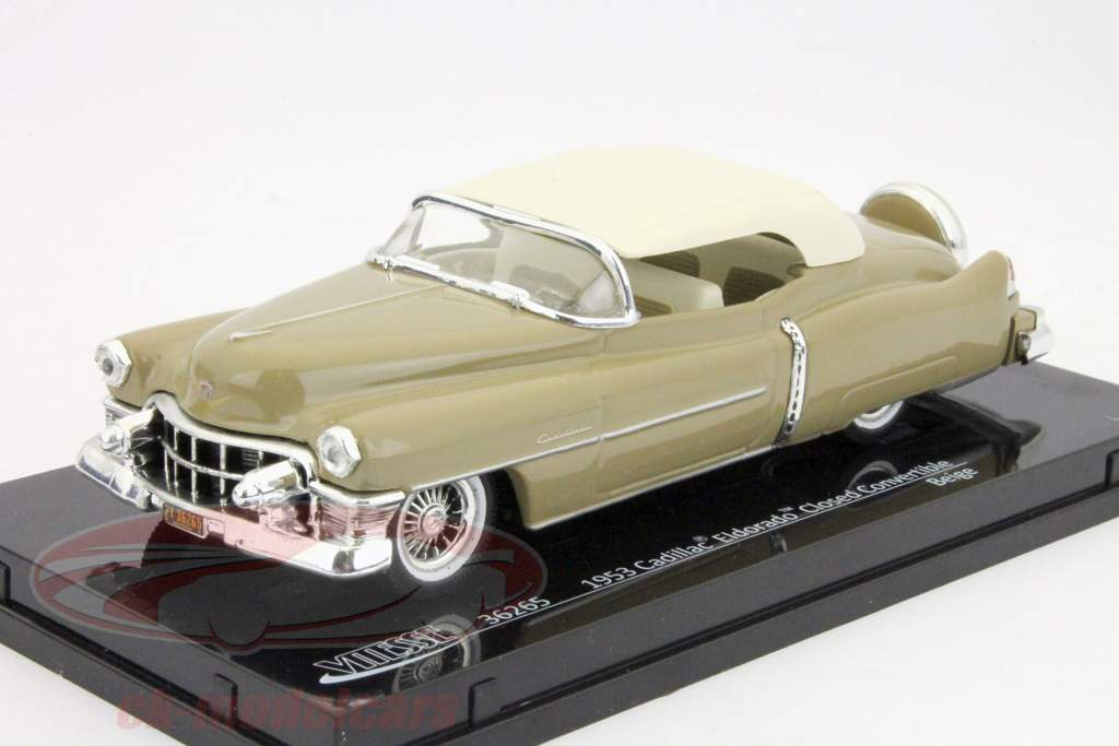 Cerrado Cadillac Eldorado Convertible construido en 1953 amarillento 1:43 Vitesse