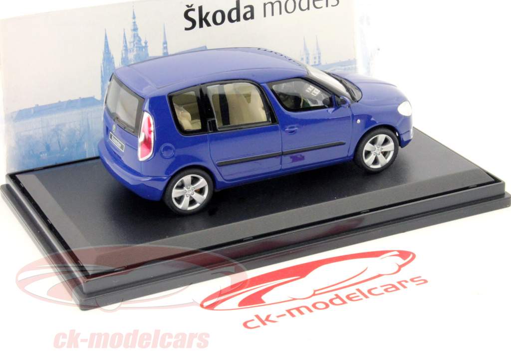 Skoda Roomster Byggeår 2006 dynamik blå 1:43 Abrex