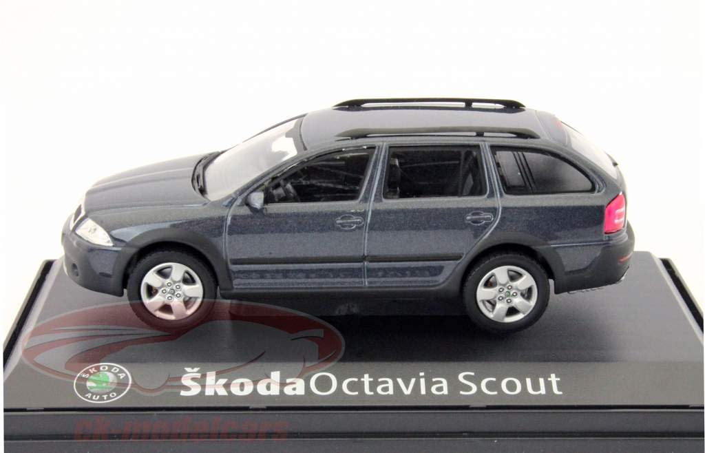 Skoda Octavia Scout Combi Год 2007 серый антрацит металлик 1:43 Abrex