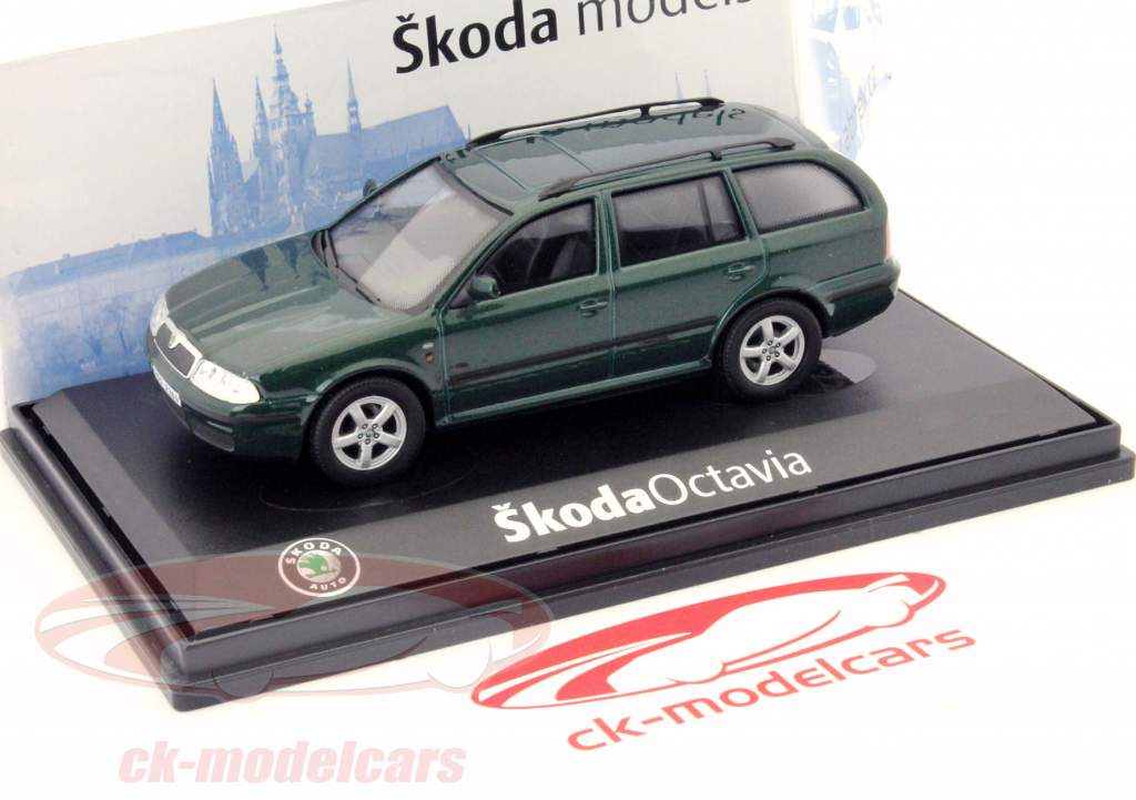 Skoda Octavia Combi År 2000-grøn 1:43 Abrex