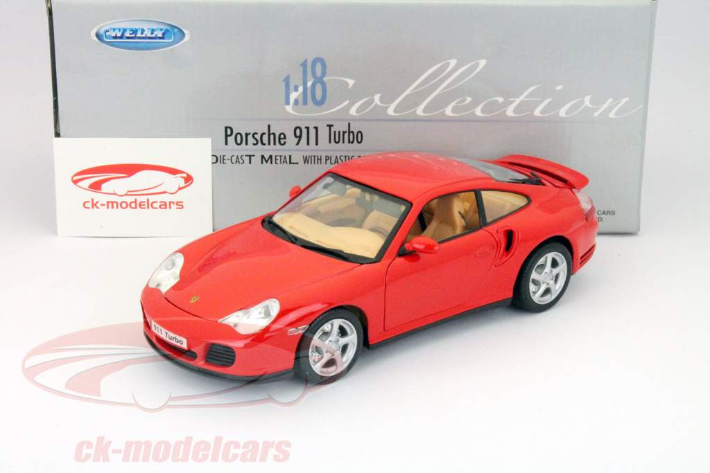保时捷911（996）涡轮增压2000年红1:18威力
