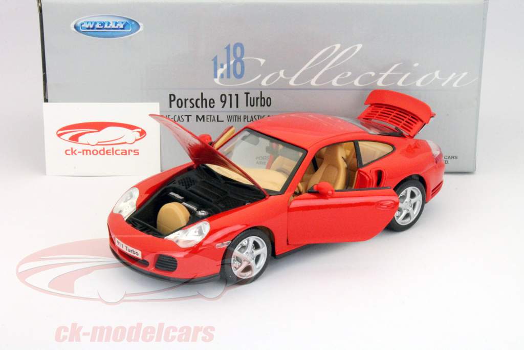 保时捷911（996）涡轮增压2000年红1:18威力