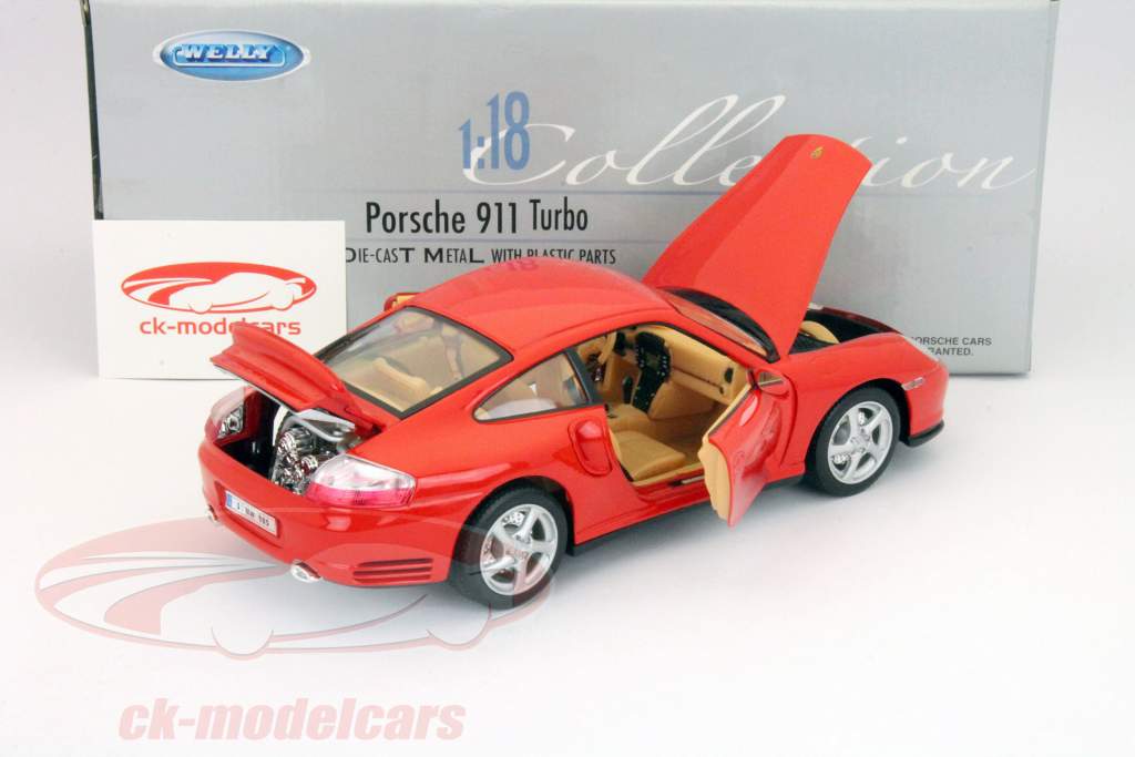 保时捷911（996）涡轮增压2000年红1:18威力