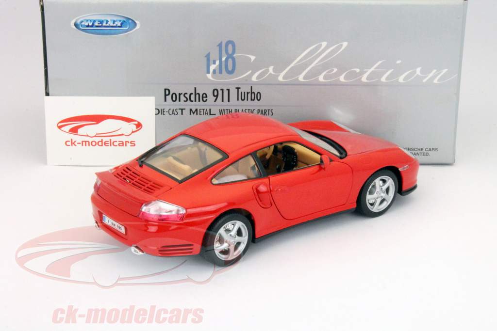 保时捷911（996）涡轮增压2000年红1:18威力
