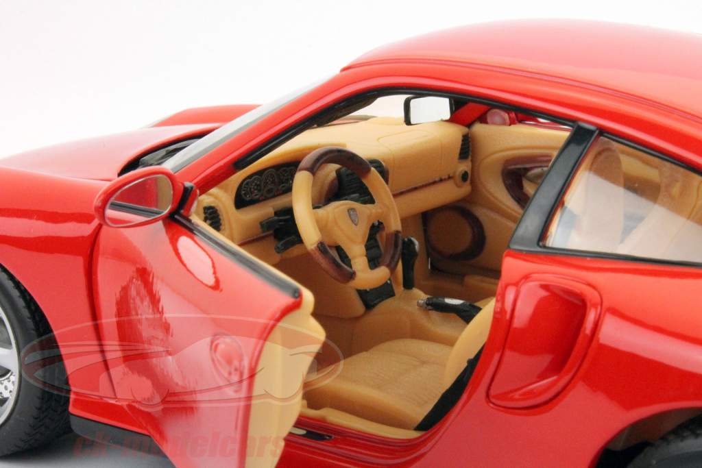 保时捷911（996）涡轮增压2000年红1:18威力