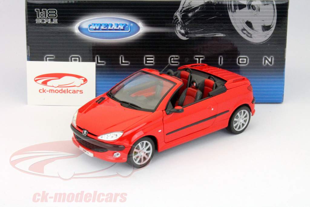 腕ずく1時18プジョー206cc 2000年赤