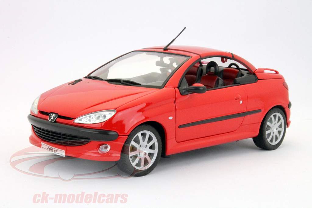 腕ずく1時18プジョー206cc 2000年赤