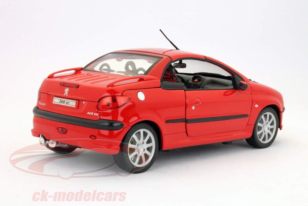 腕ずく1時18プジョー206cc 2000年赤