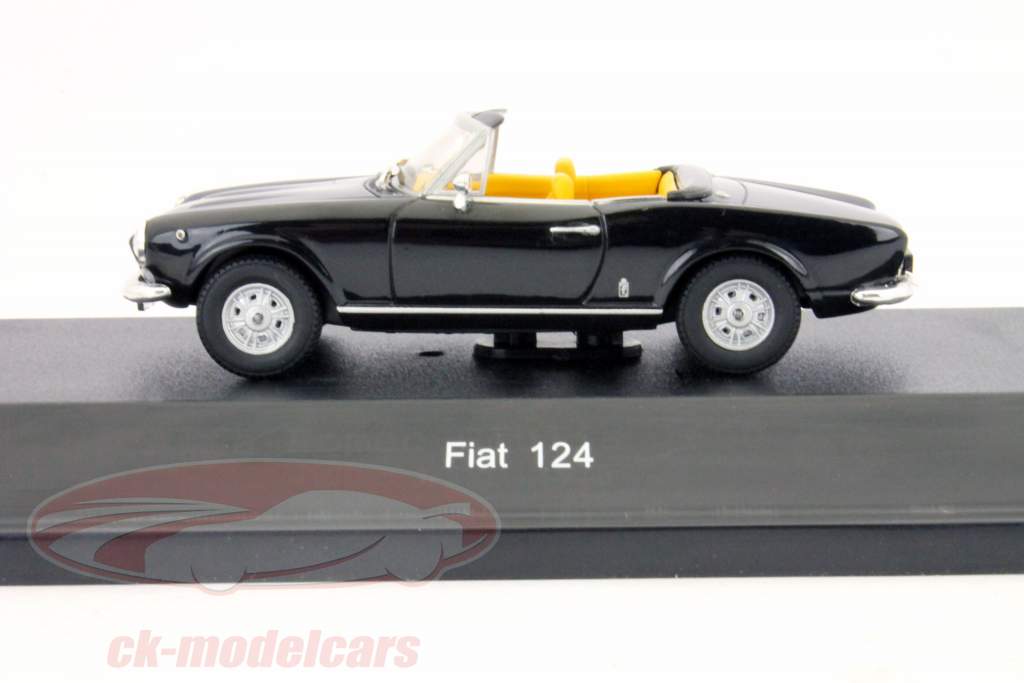 年のフィアット124スパイダー1975の黒1時43分スターラインモデル