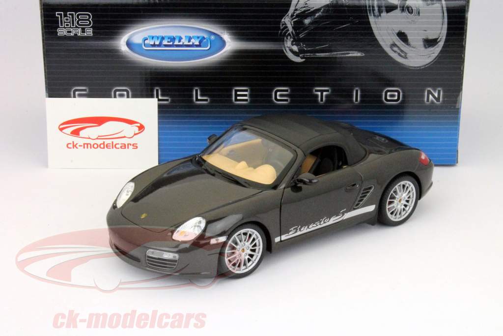 Porsche Boxster S dunkelgrau metallic 1:18 Welly