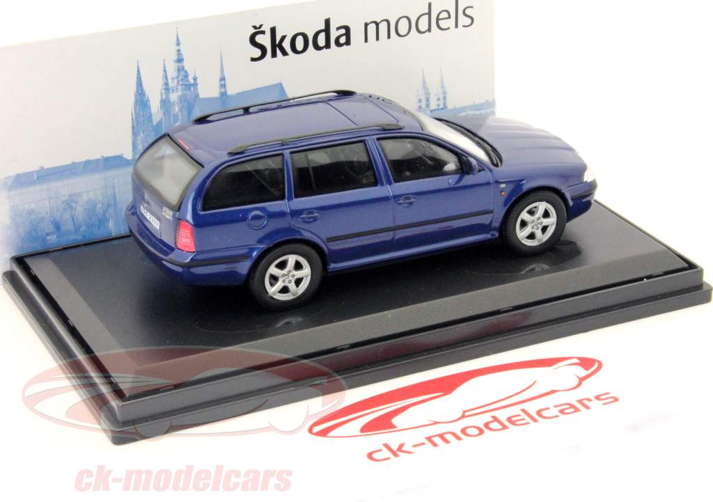 Skoda Octavia Combi Jaar 2000 blauw 1:43 Abrex