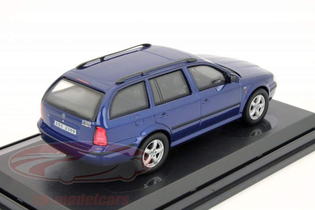 Skoda Octavia Combi Jaar 2000 blauw 1:43 Abrex