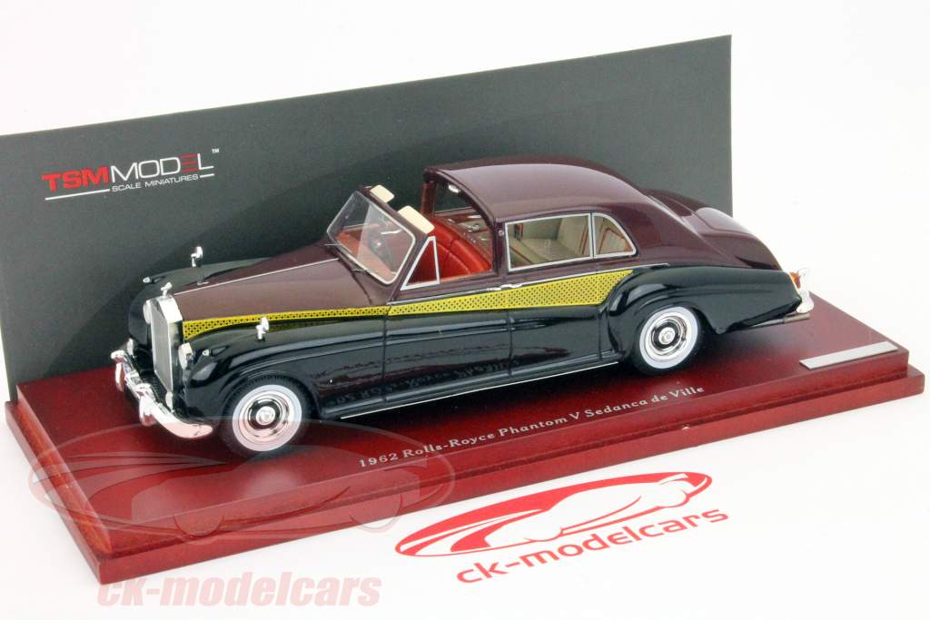 Rolls Royce Phantom V Sedanca де Виль темно-красный / черный 1:43 TrueScale