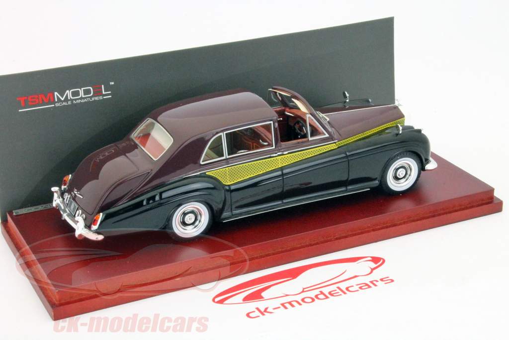 Rolls Royce Phantom V Sedanca де Виль темно-красный / черный 1:43 TrueScale