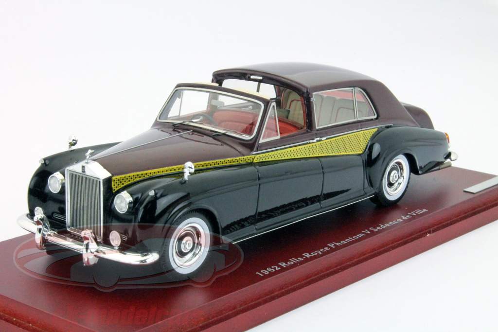 Rolls Royce Phantom V Sedanca де Виль темно-красный / черный 1:43 TrueScale