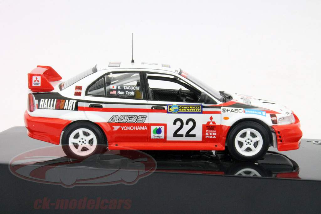 Mitsubishi Lancer Evo VI #22 ралли Китай 1999 Тагучи, Тео 1:43 Ixo