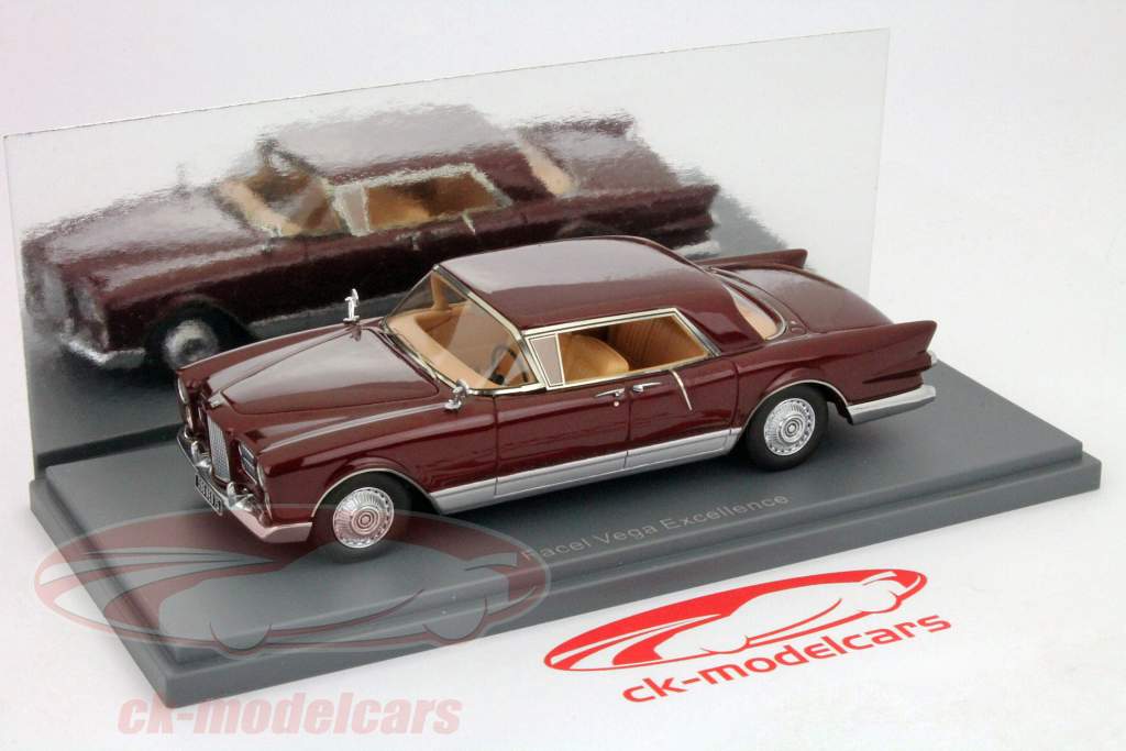 FACEL Vega Excellence rosso scuro / argento 1:43 Neo
