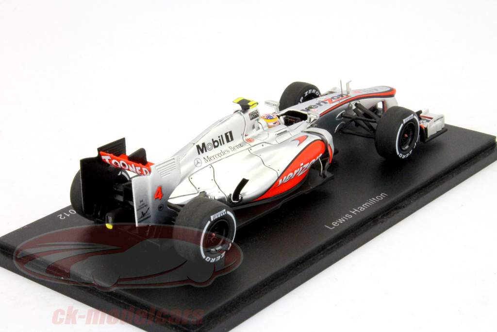 汉密尔顿迈凯轮 - 梅赛德斯MP 4-27美国冠军大奖赛一级方程式赛车2012 1:43星火