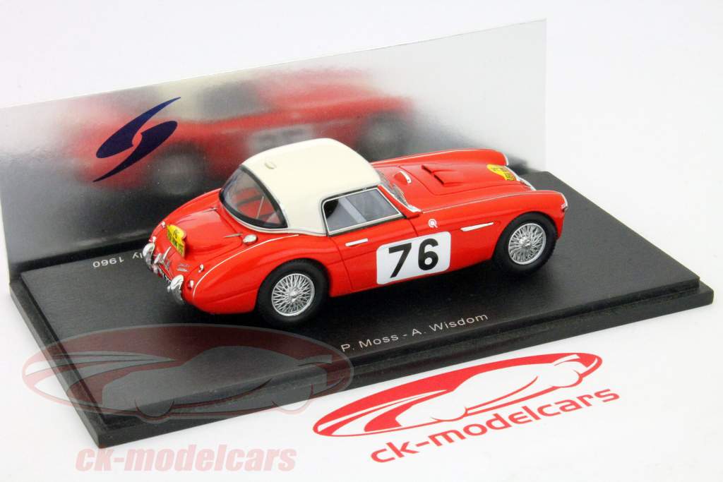 Austin Healey 3000 #76 Winner Rally Liege-Rome-1960 Moss, Wisdom 1:43 Spark