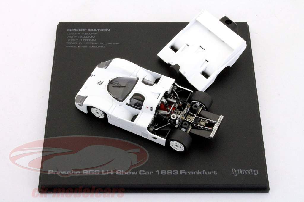 保时捷956 LH显示汽车1983年法兰克福平原身体白色版1:43 HPI