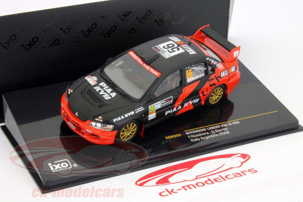 三菱ランサーエボリューション9＃56ラリー·アルゼンチン2008奴田原選手、バリット1時43分モデルIxo
