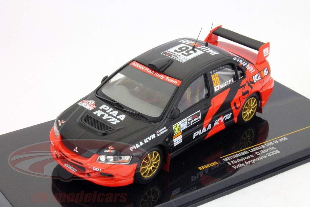 三菱LANCER EVO 9＃56阿根廷拉力赛2008 Nutahara Barritt 1:43 IXO