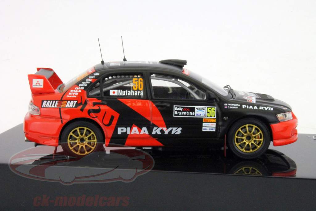三菱ランサーエボリューション9＃56ラリー·アルゼンチン2008奴田原選手、バリット1時43分モデルIxo