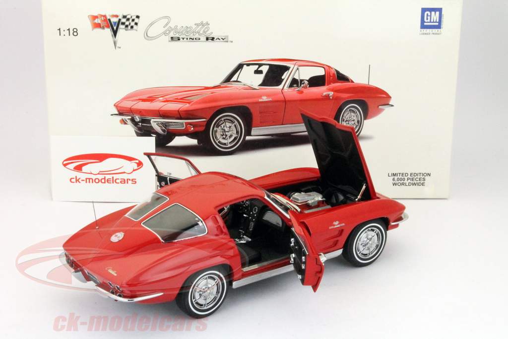 シボレーコルベットスティングレイ1963レッド1時18オートアート