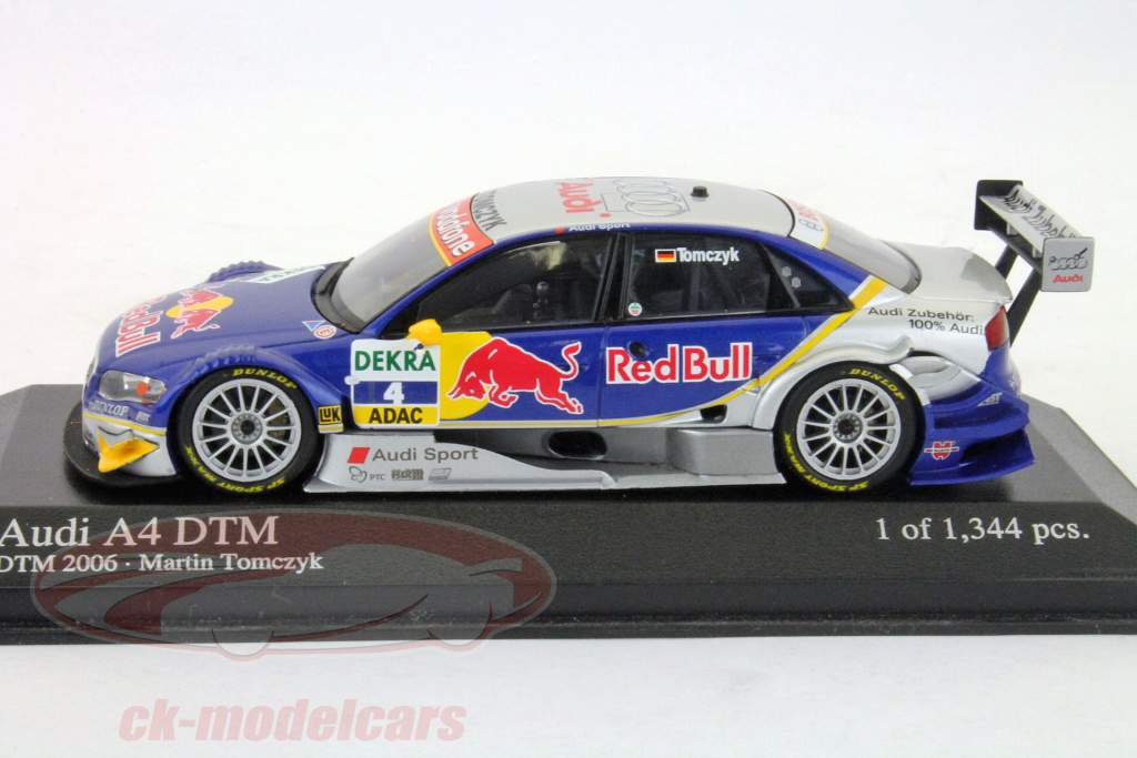 M. Tomczyk＃4レッドブルアウディA4 DTM 2006サイズミニチャンプス