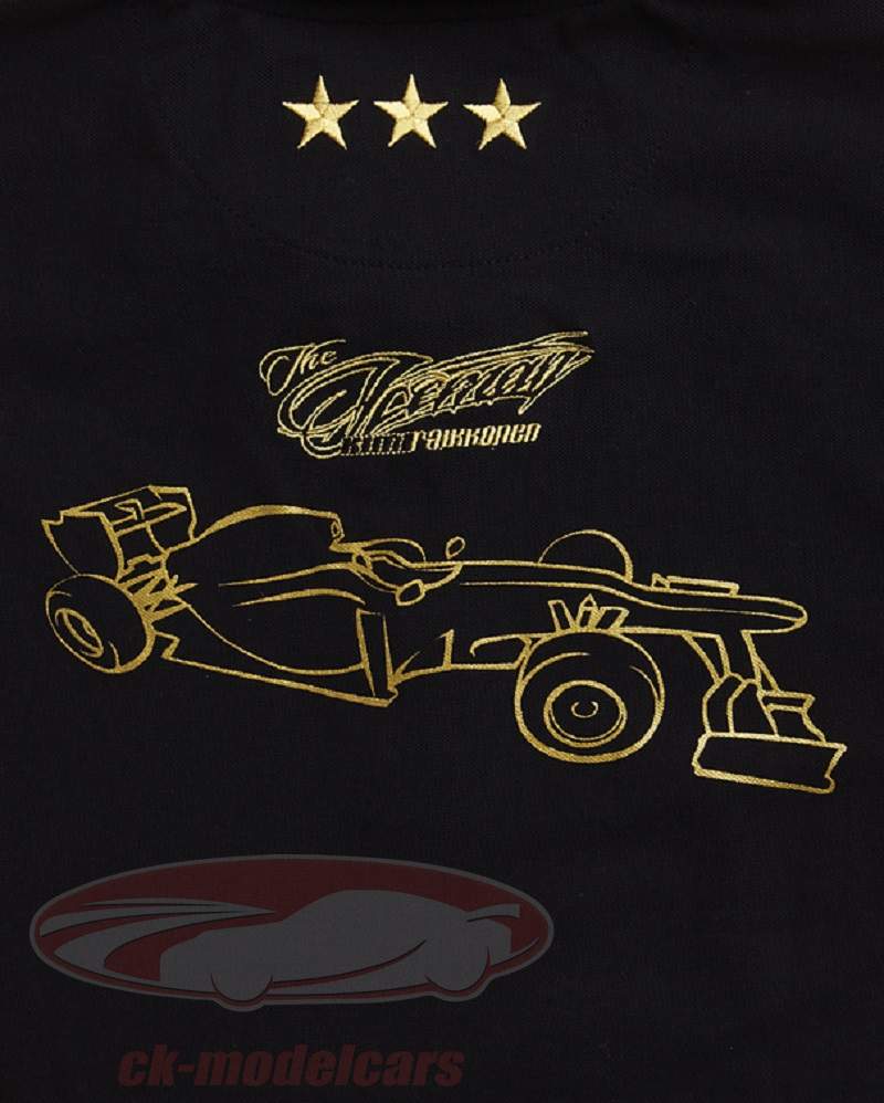 キミ·ライコネンロータスフォーミュラ1 2013ポロシャツライフスタイルブラック - ゴールドSサイズ小